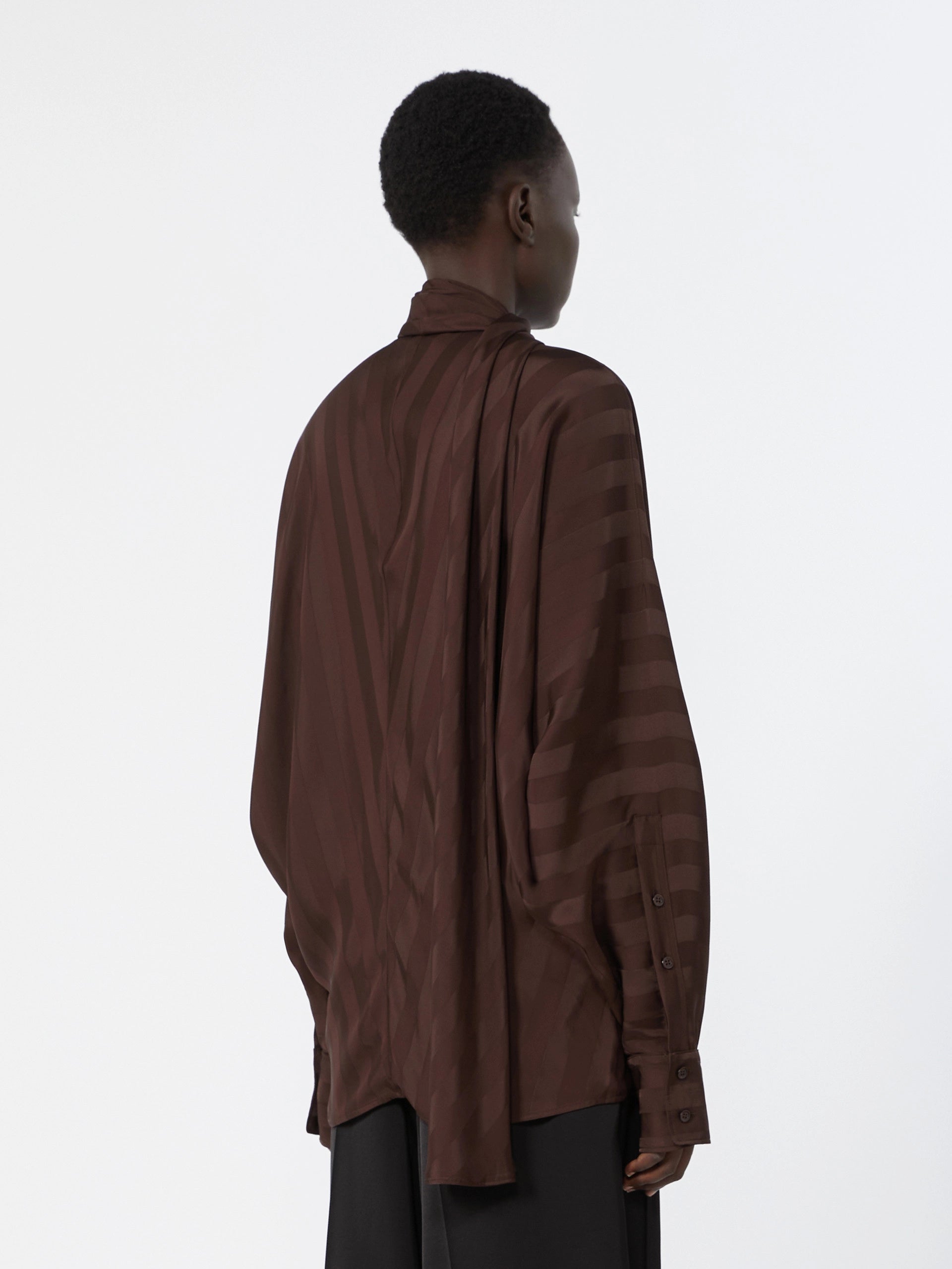 SPORTMAX Oversized Hemdbluse mit Halsbinde