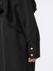 Sportmax Schwarzes Hemdblusenkleid mit Taillenbetonung – Ansicht 4