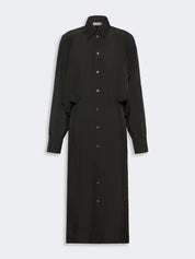 Sportmax Schwarzes Hemdblusenkleid mit Taillenbetonung – Ansicht 5
