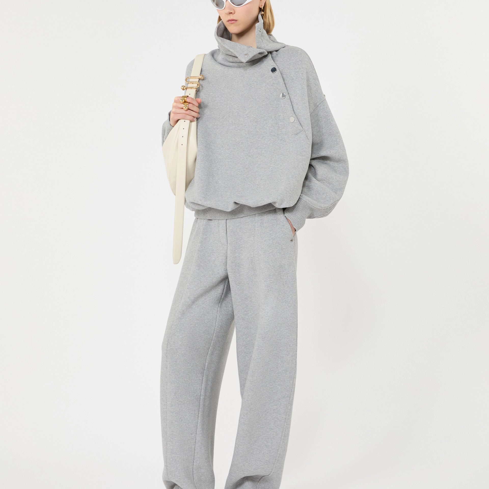 Sportmax Sweatshirt mit asymmetrischem Verschluss – Frontansicht