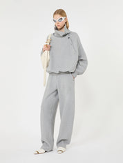 Sportmax Sweatshirt mit asymmetrischem Verschluss – Frontansicht