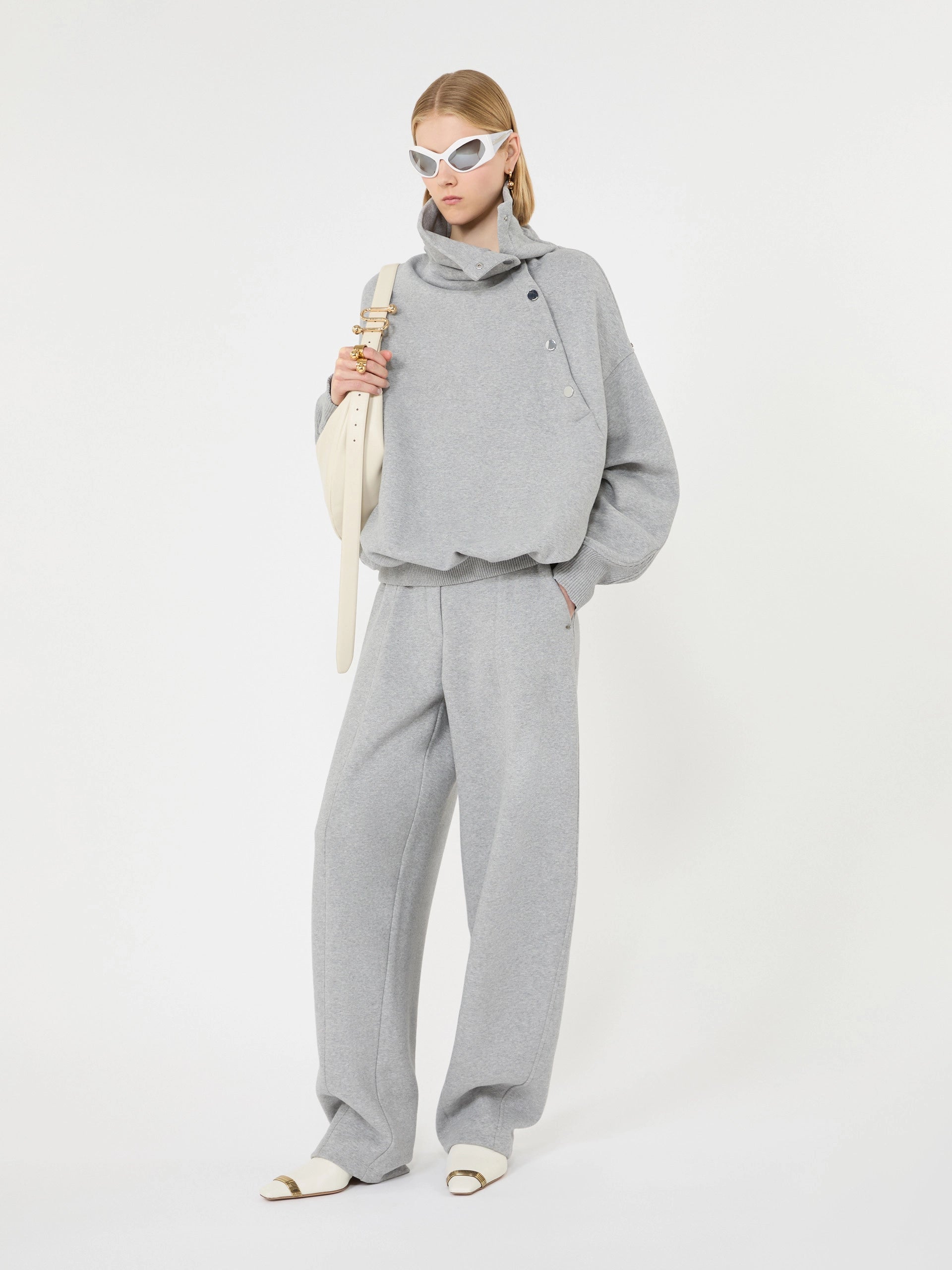 Sportmax Sweatshirt mit asymmetrischem Verschluss – Frontansicht