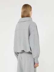 Sportmax Sweatshirt mit asymmetrischem Verschluss – Detailansicht Verschluss