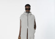 SPORTMAX Hoodieweste in grau Melange