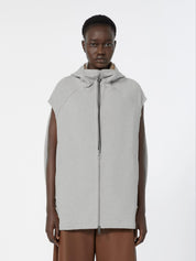 SPORTMAX Hoodieweste in grau Melange