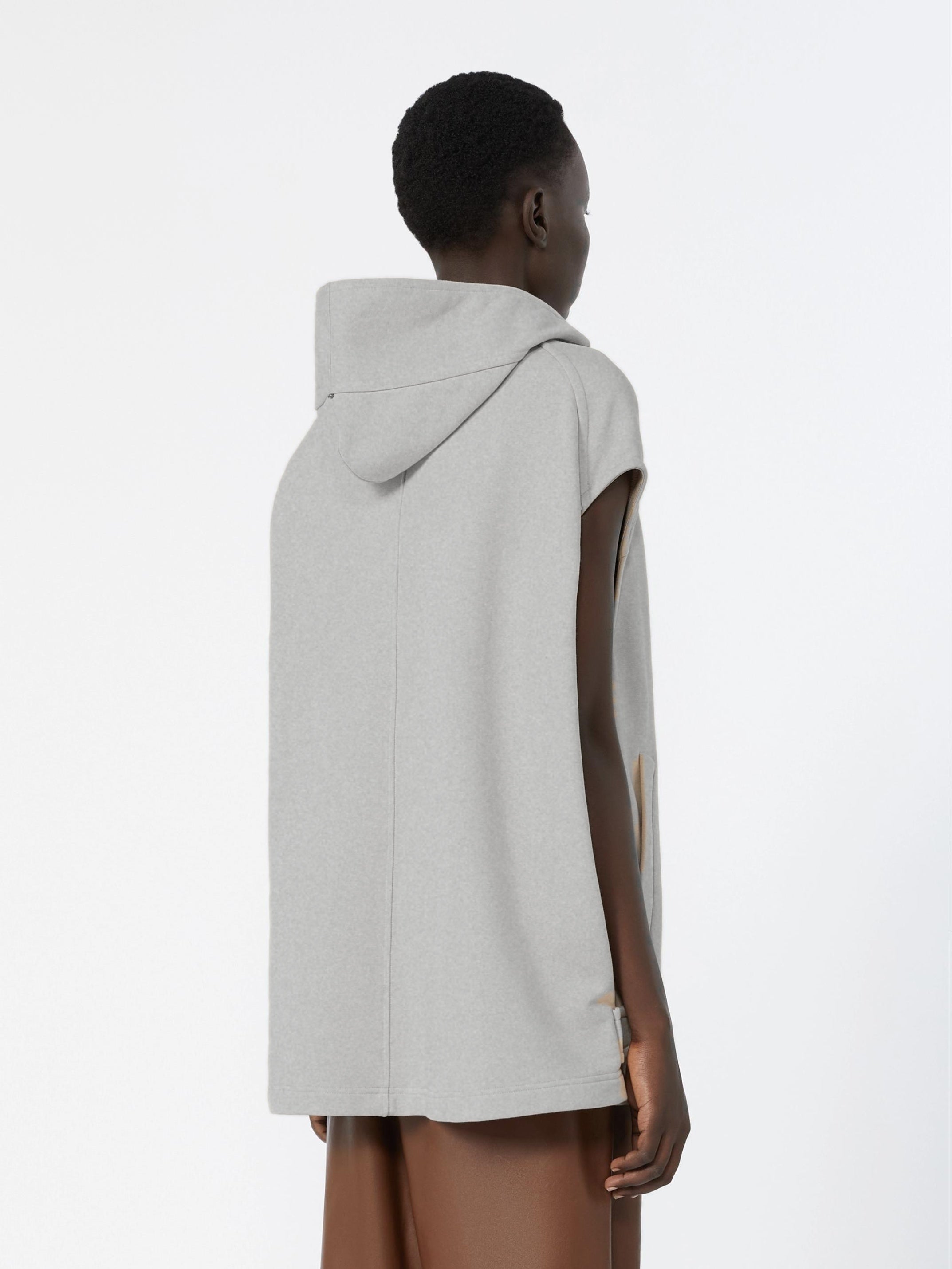 SPORTMAX Hoodieweste in grau Melange