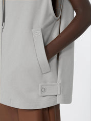SPORTMAX Hoodieweste in grau Melange
