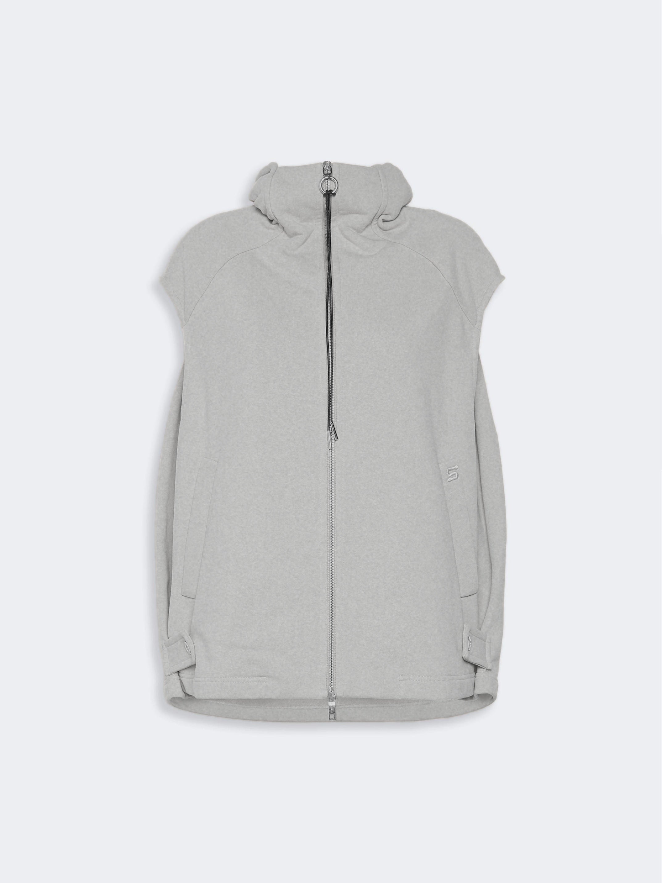 SPORTMAX Hoodieweste in grau Melange