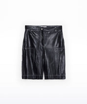 STAND STUDIO Schwarze Ledershorts