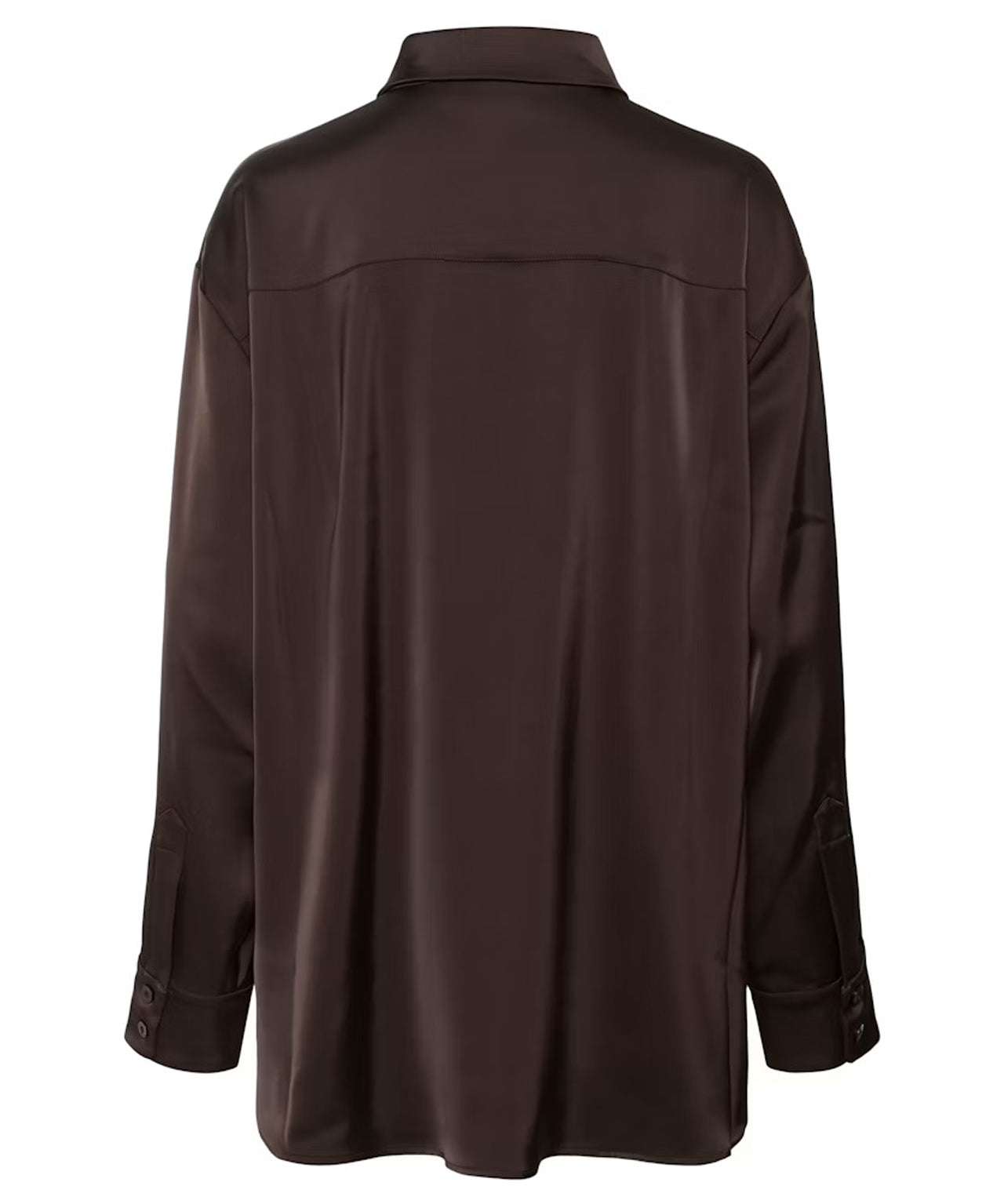 GESTUZ Braunes Satin Hemd