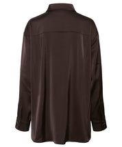 GESTUZ Braunes Satin Hemd