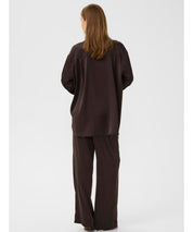 GESTUZ Braunes Satin Hemd