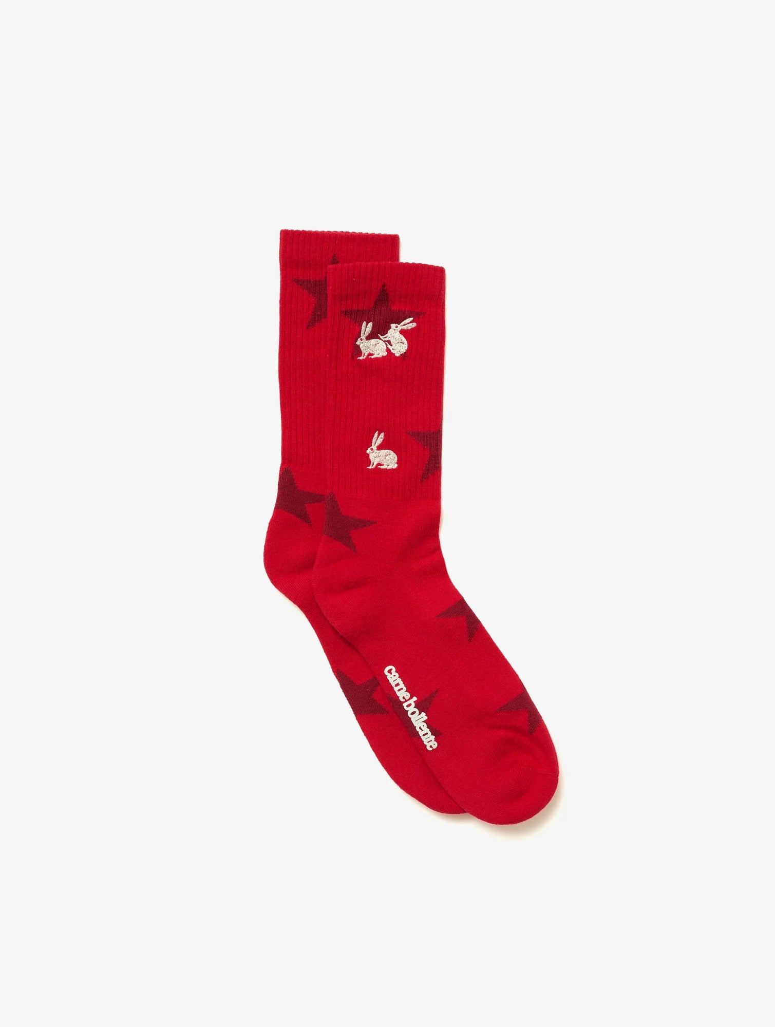 CARNE BOLLENTE Rote "Starfluffer" Socken