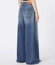 SPORTMAX Weite Jeans mit Denimgürtel