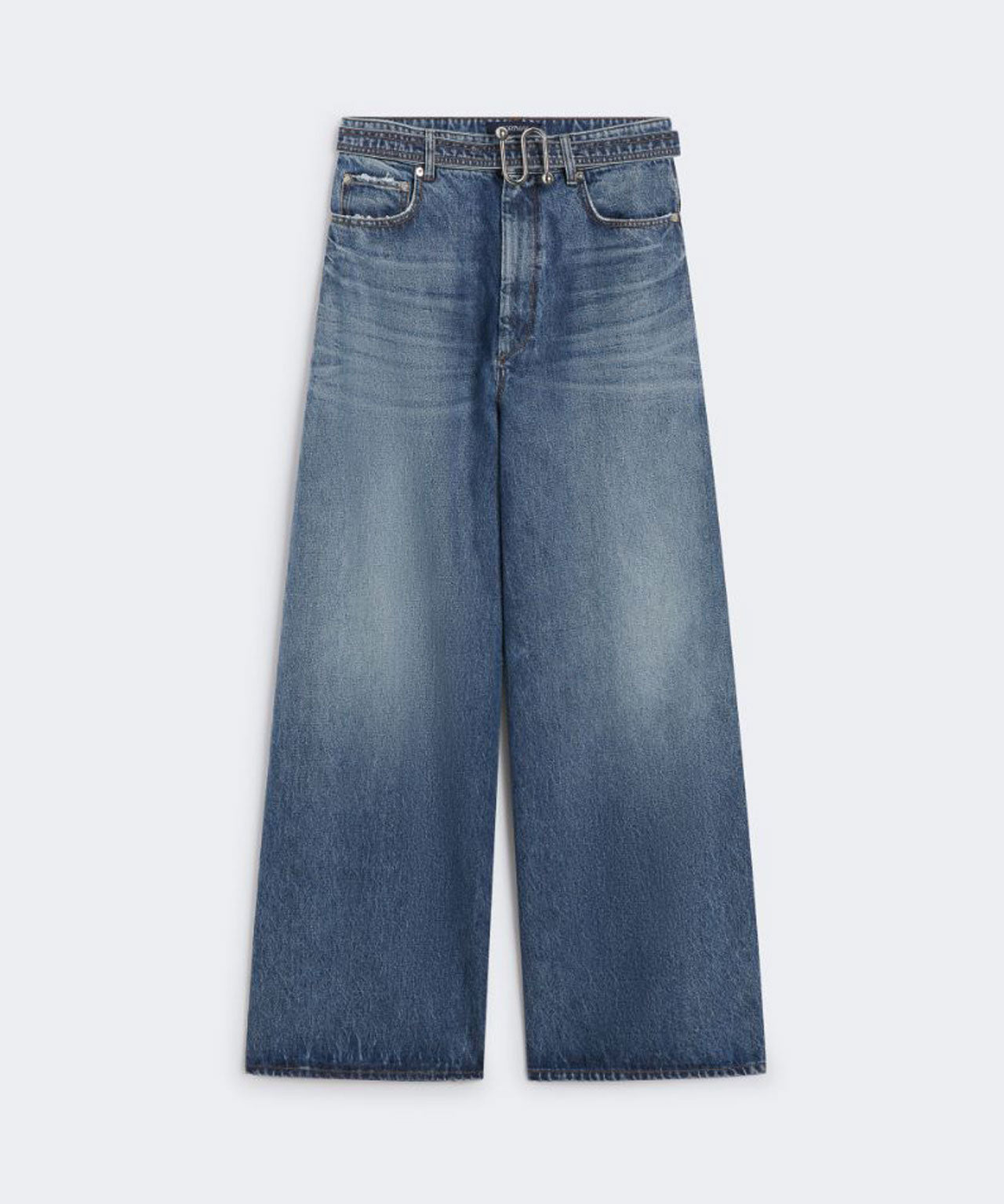 SPORTMAX Weite Jeans mit Denimgürtel