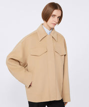 SPORTMAX Sandfarbene Wolljacke 