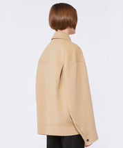 SPORTMAX Sandfarbene Wolljacke 