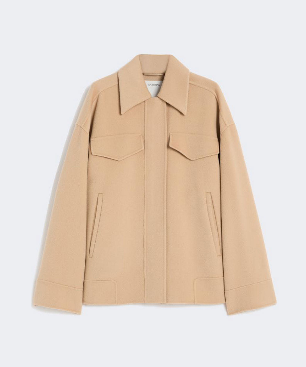 SPORTMAX Sandfarbene Wolljacke 