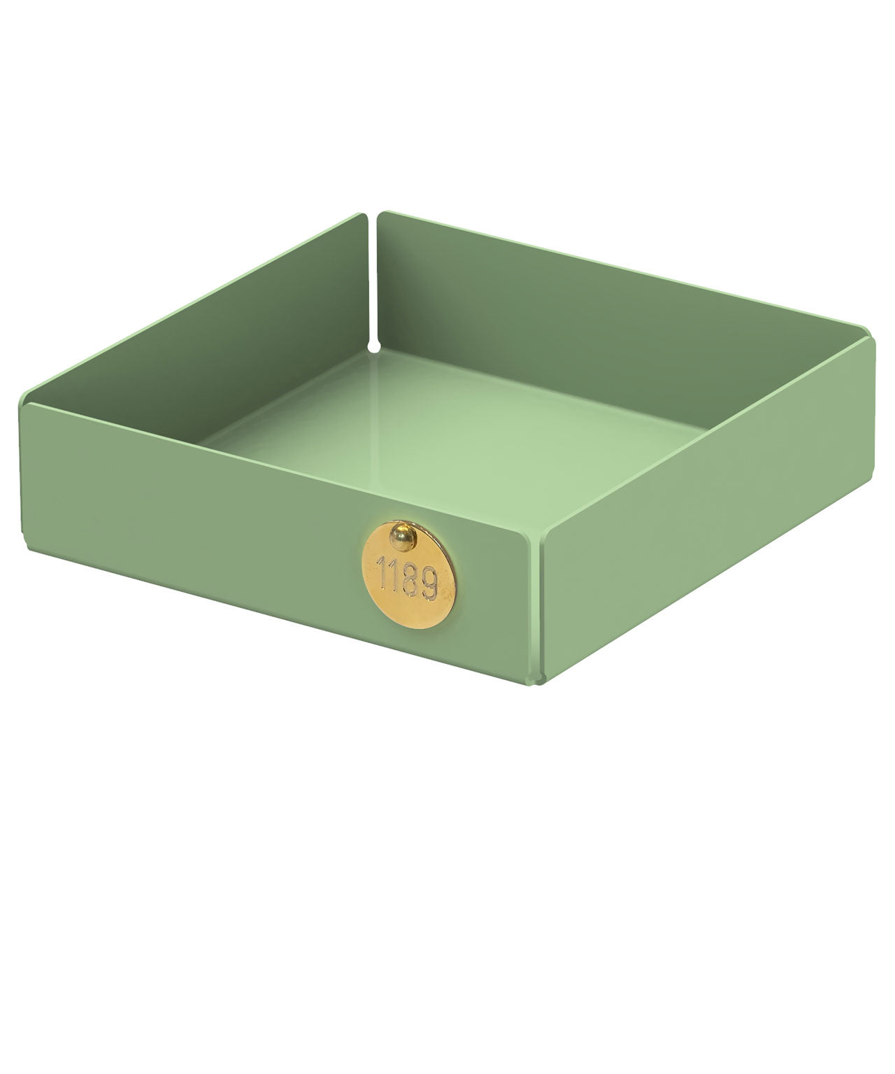 Metallablage in Lindgrün