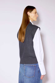Schwarze Strickweste