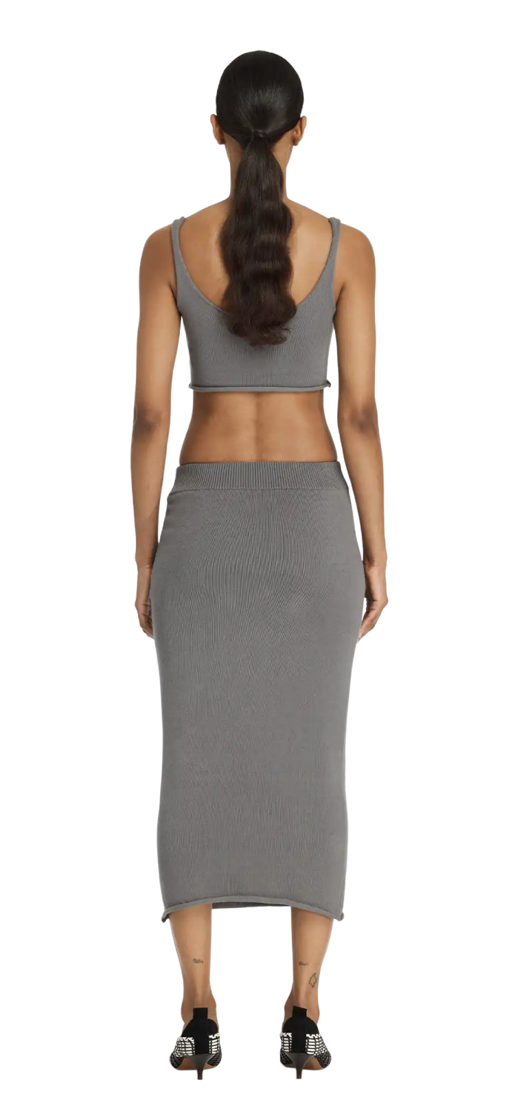 Entire Studios Schlammgrauer Strickrock