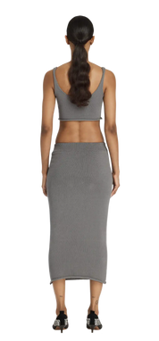 Entire Studios Schlammgrauer Strickrock