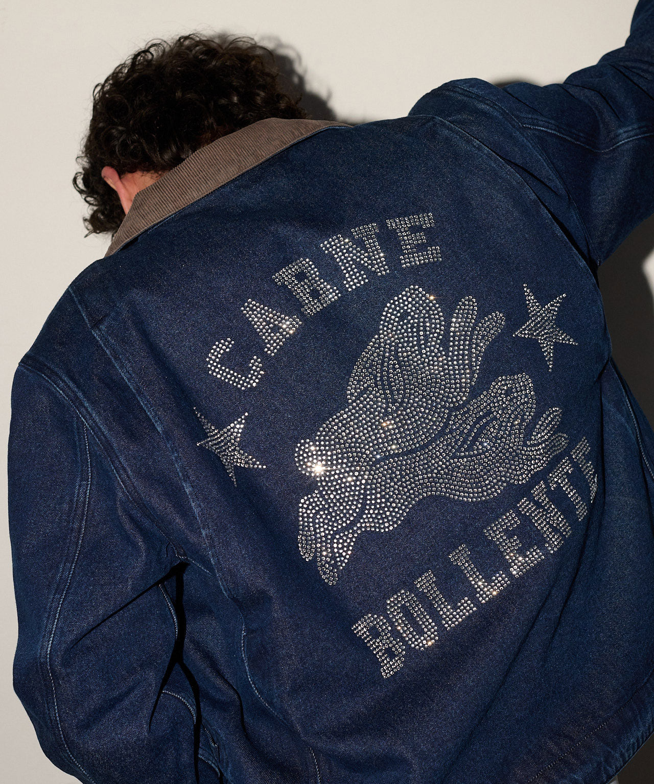 CARNE BOLLENTE Gefütterte Jeansjacke