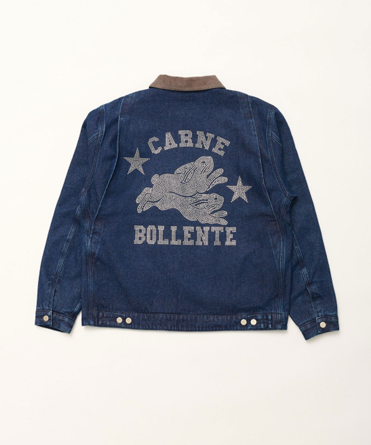 CARNE BOLLENTE Gefütterte Jeansjacke