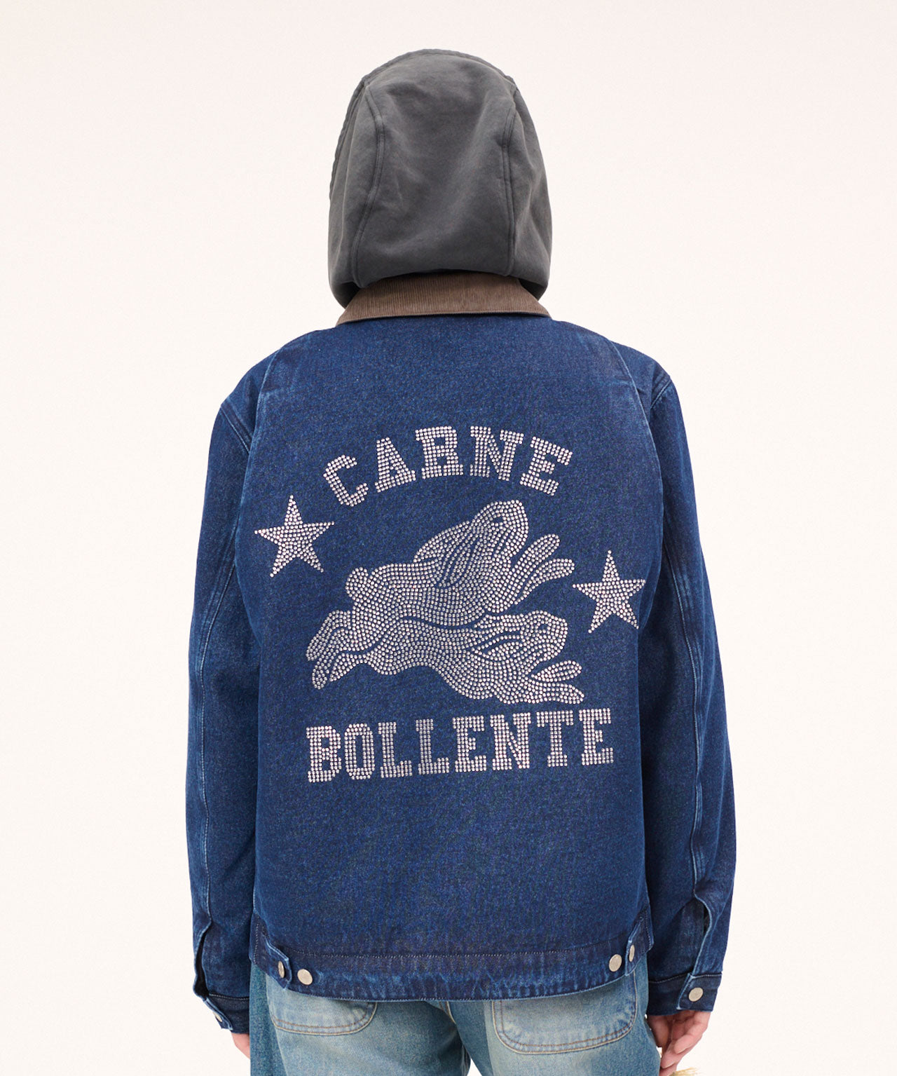 CARNE BOLLENTE Gefütterte Jeansjacke