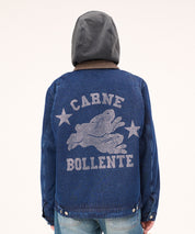 CARNE BOLLENTE Gefütterte Jeansjacke