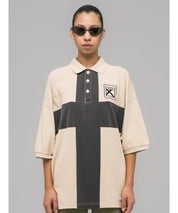 032C Beiges Oversized Poloshirt