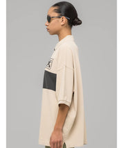 032C Beiges Oversized Poloshirt