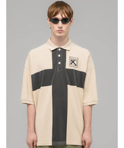 032C Beiges Oversized Poloshirt