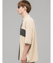 032C Beiges Oversized Poloshirt