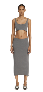 Entire Studios Schlammgrauer Strickrock