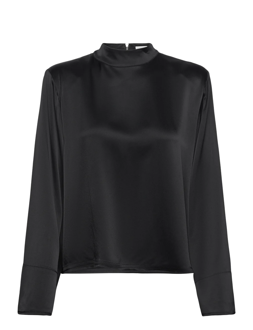 HOUSE OF DAGMAR Schwarze Satinbluse