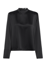 HOUSE OF DAGMAR Schwarze Satinbluse