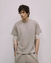 Entire Studios Schlammafarbenes Scuba T-Shirt