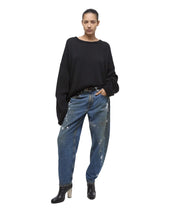 HELMUT LANG Schwarzer Pullover mit Raw Edges