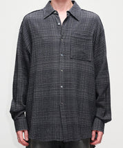 HOPE Dunkelblaues, kariertes Hemd