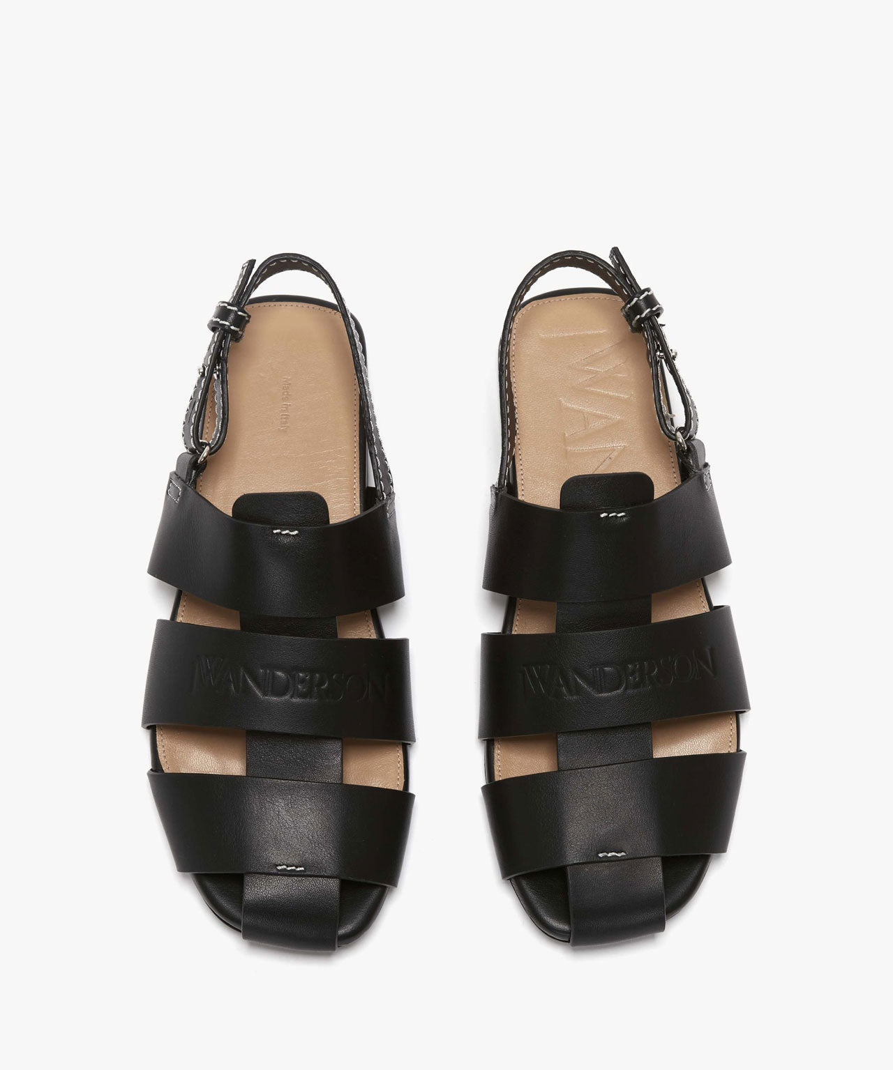 JW ANDERSON Schwarze Ledersandale