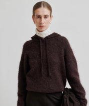 SECOND FEMALE Brauner Strickhoodie