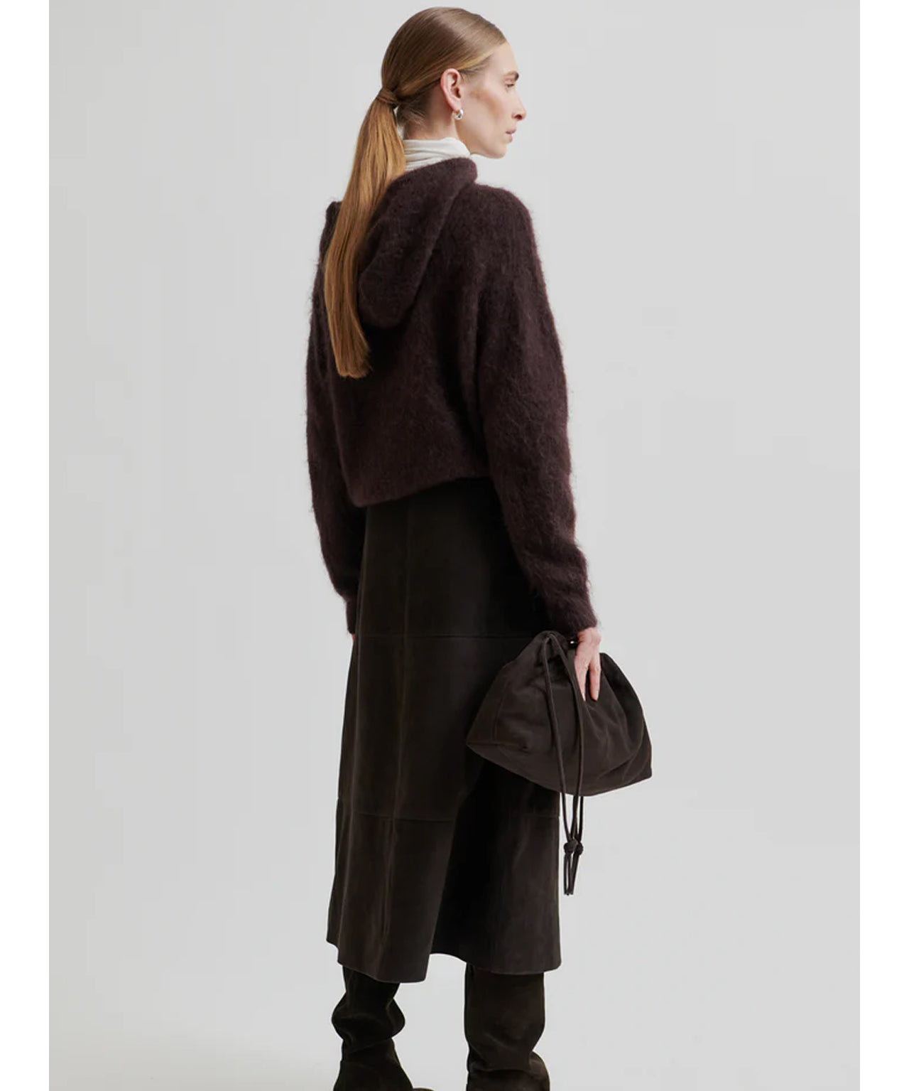 SECOND FEMALE Brauner Strickhoodie