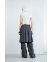 LOW CLASSIC Schmales Ripptop mit Kapuze, 2 Farben