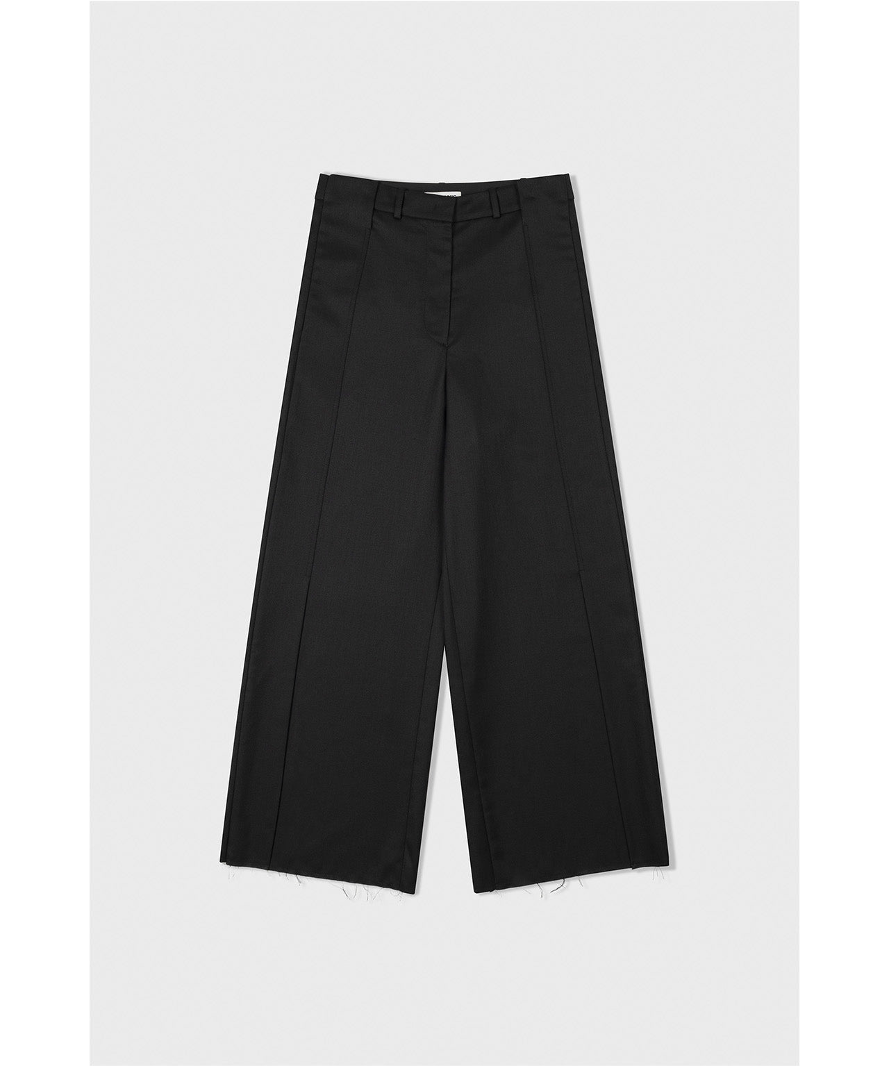 LOW CLASSIC Schwarze Anzugshose mit Falten am Bein