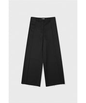 LOW CLASSIC Schwarze Anzugshose mit Falten am Bein