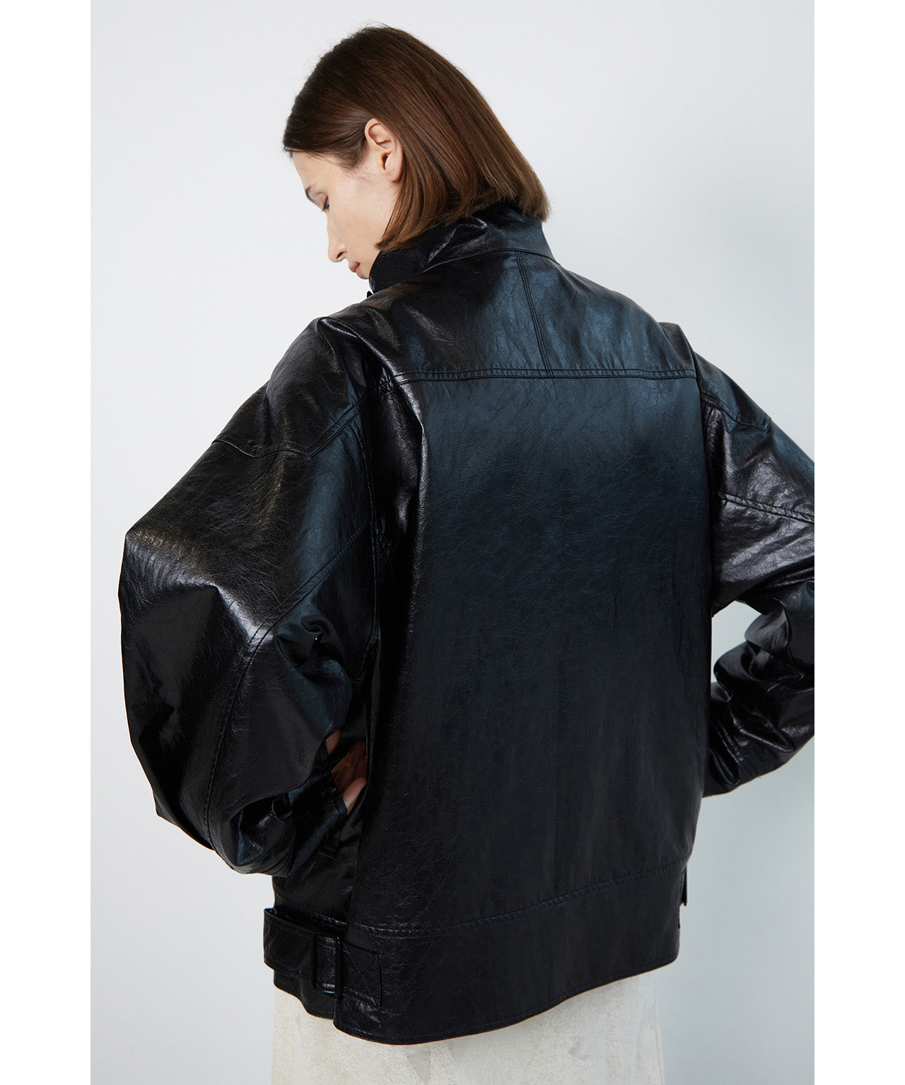 LOW CLASSIC Schwarze, oversized Jacke