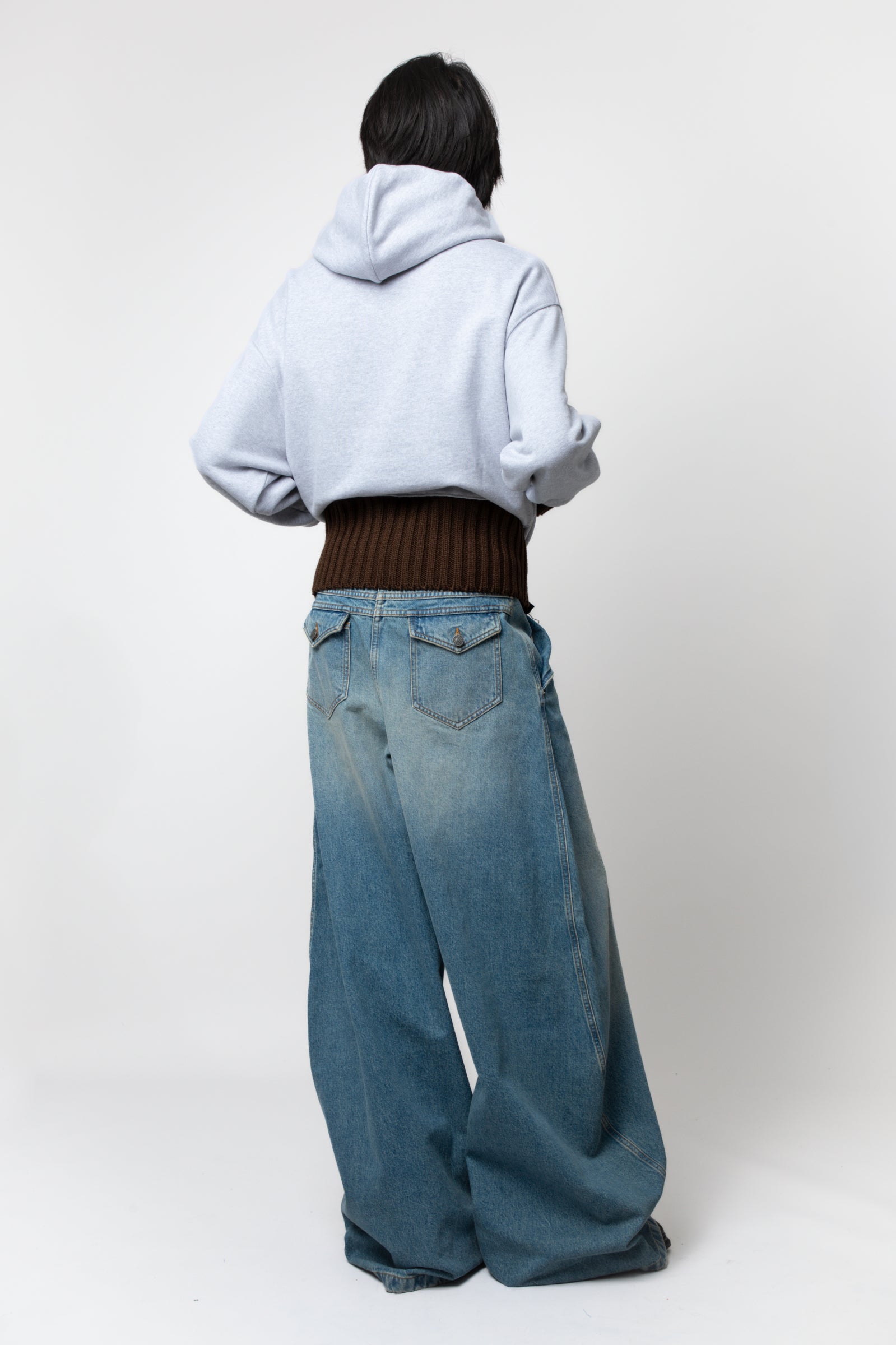 EGONLAB Schal Hoodie Graumeliert – Ansicht 5