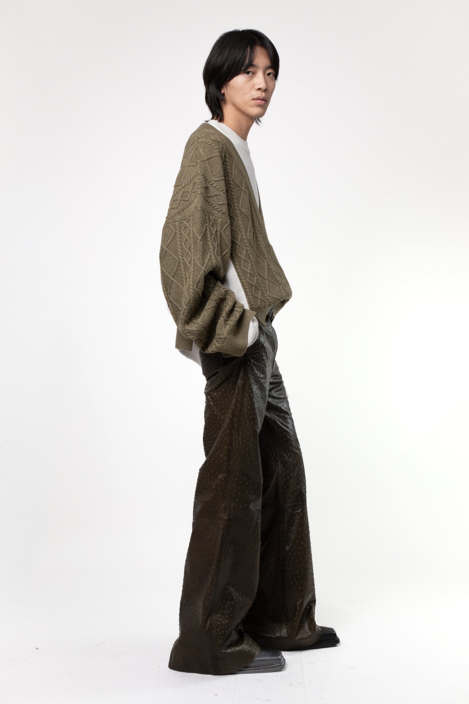 EGONLAB Layered Pullover Creme/Grün – Ansicht 5