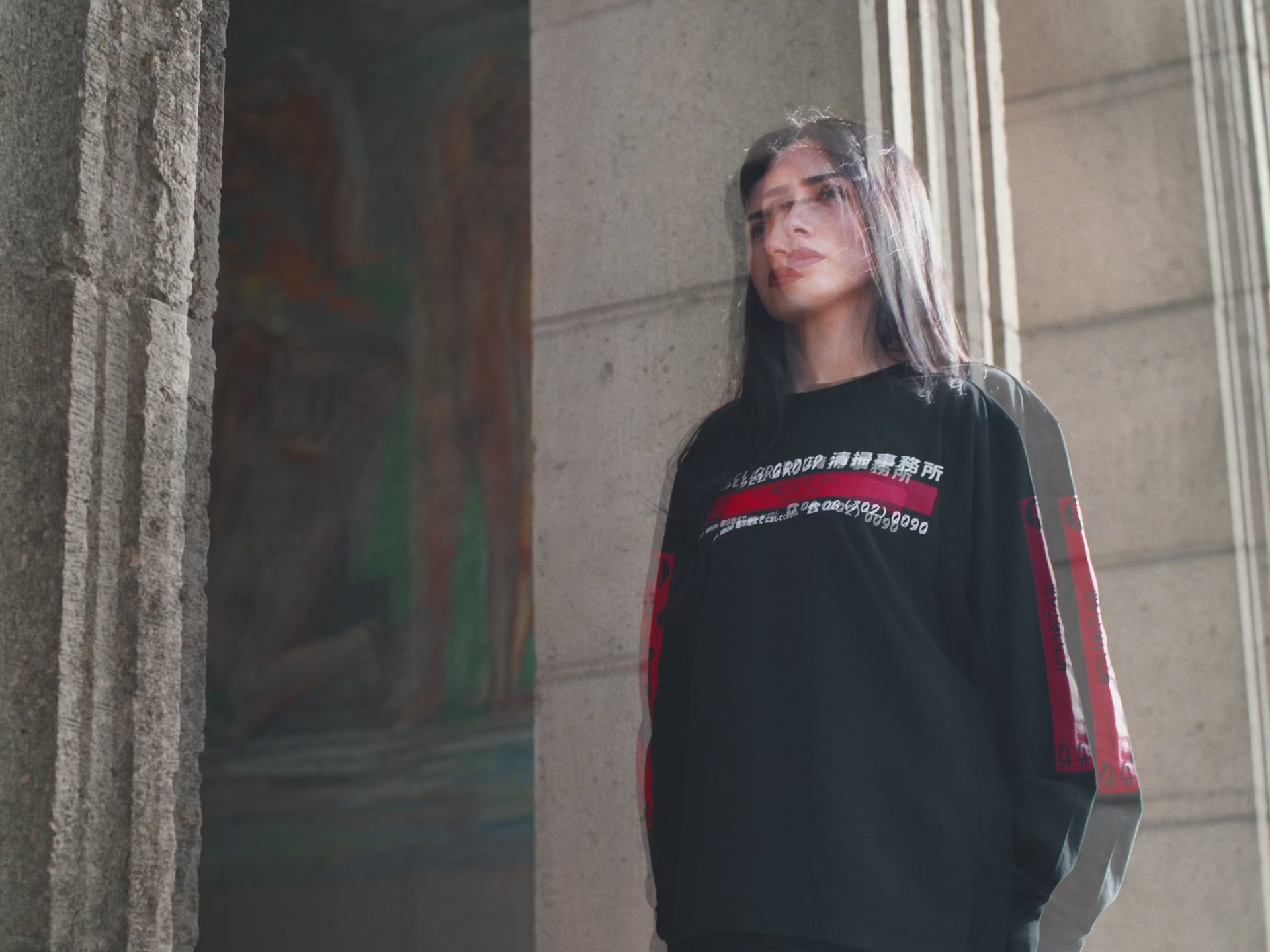 44LABELGROUP Oversized Longsleeve "Stop"